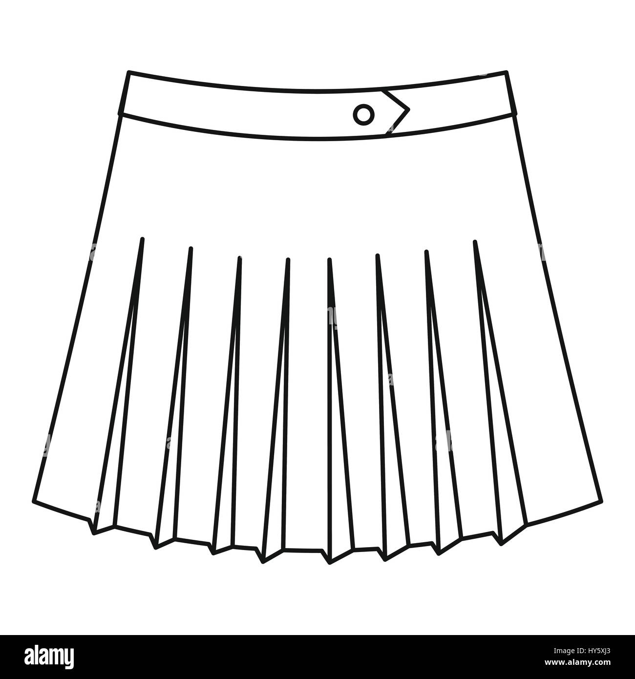 Tennis female skirt icon, outline style Stock Vector Image & Art - Alamy