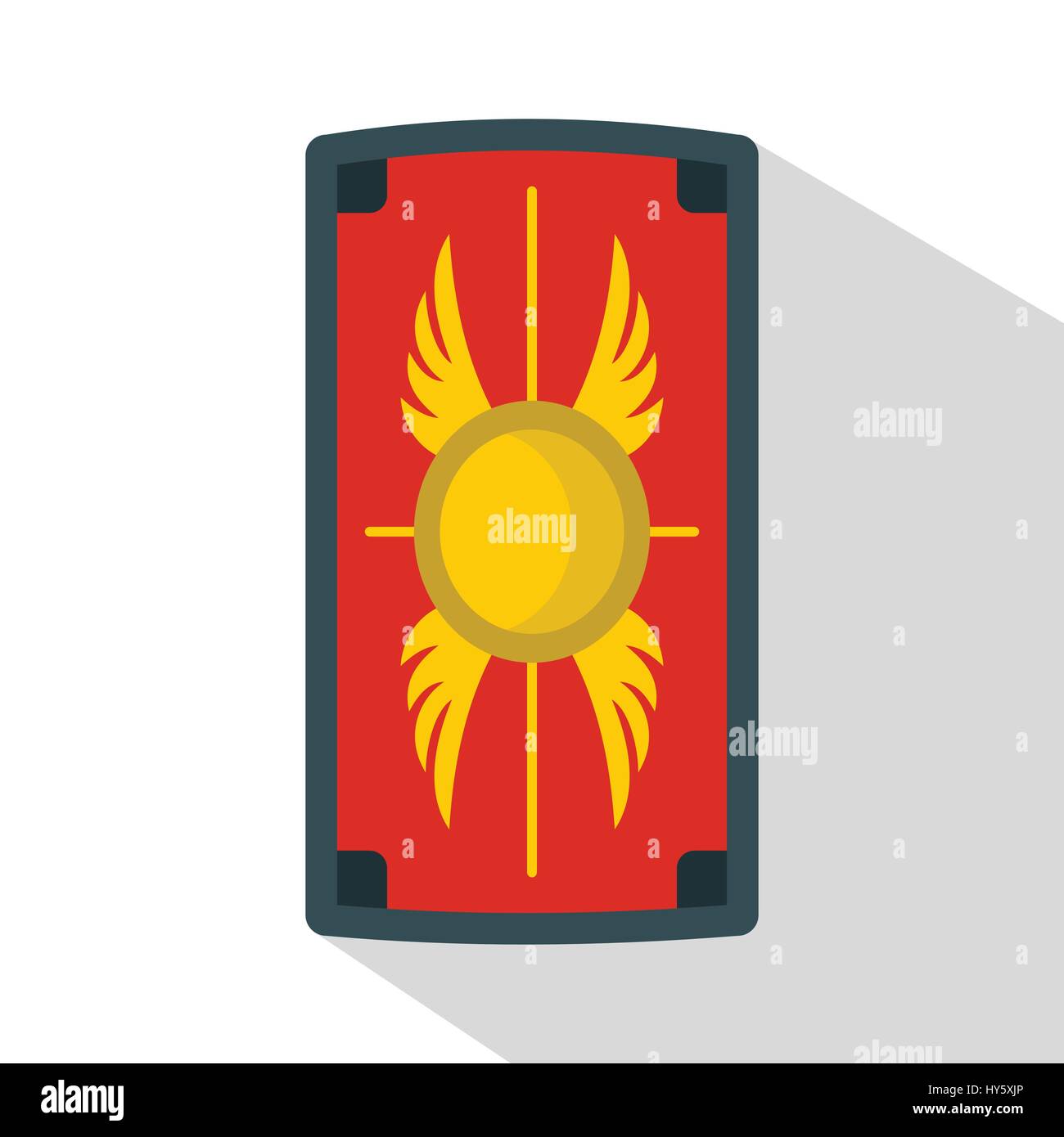 Shield with ornament icon, flat style Stock Vector Image & Art - Alamy