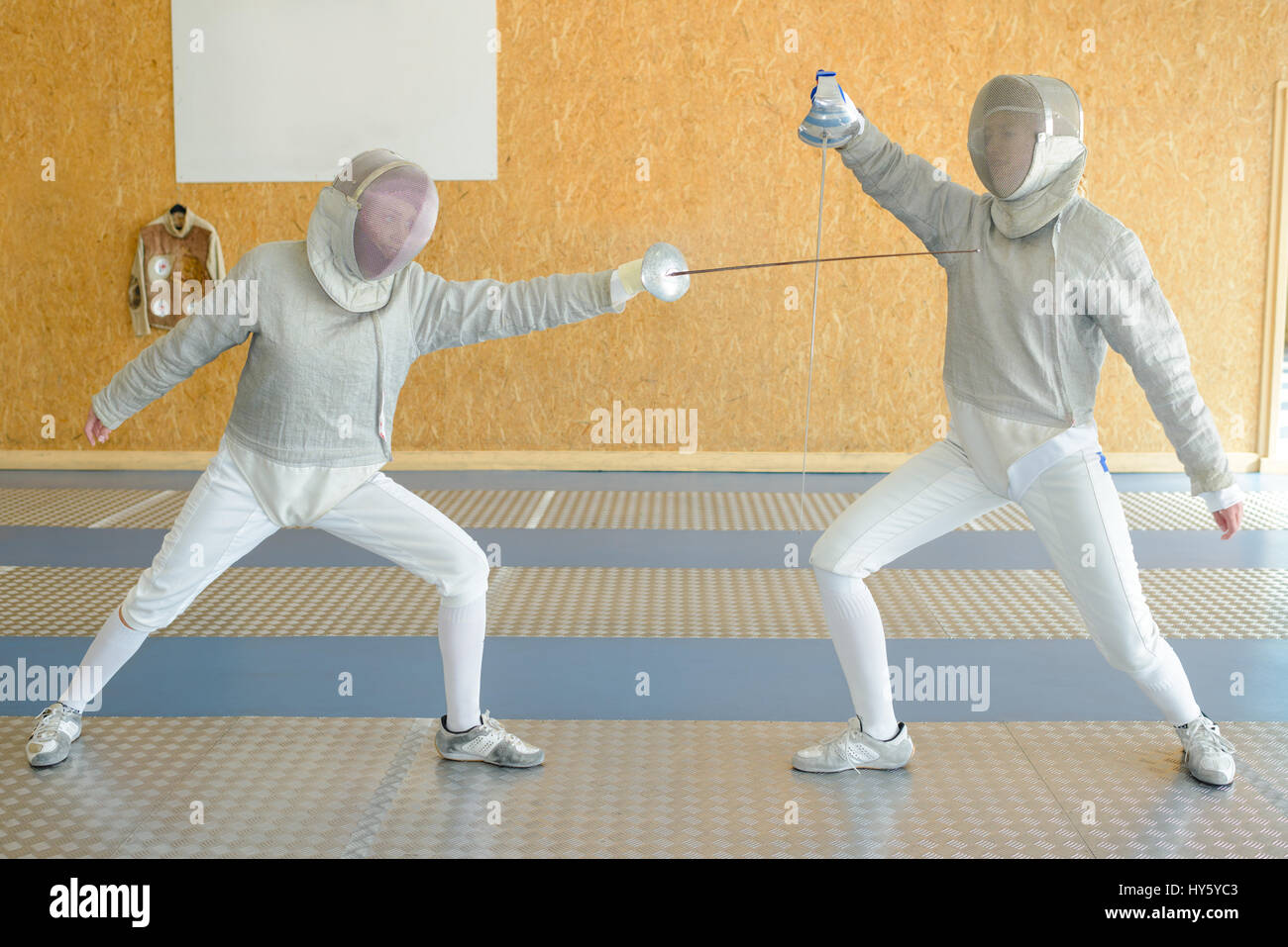 score in fencing Stock Photo Alamy