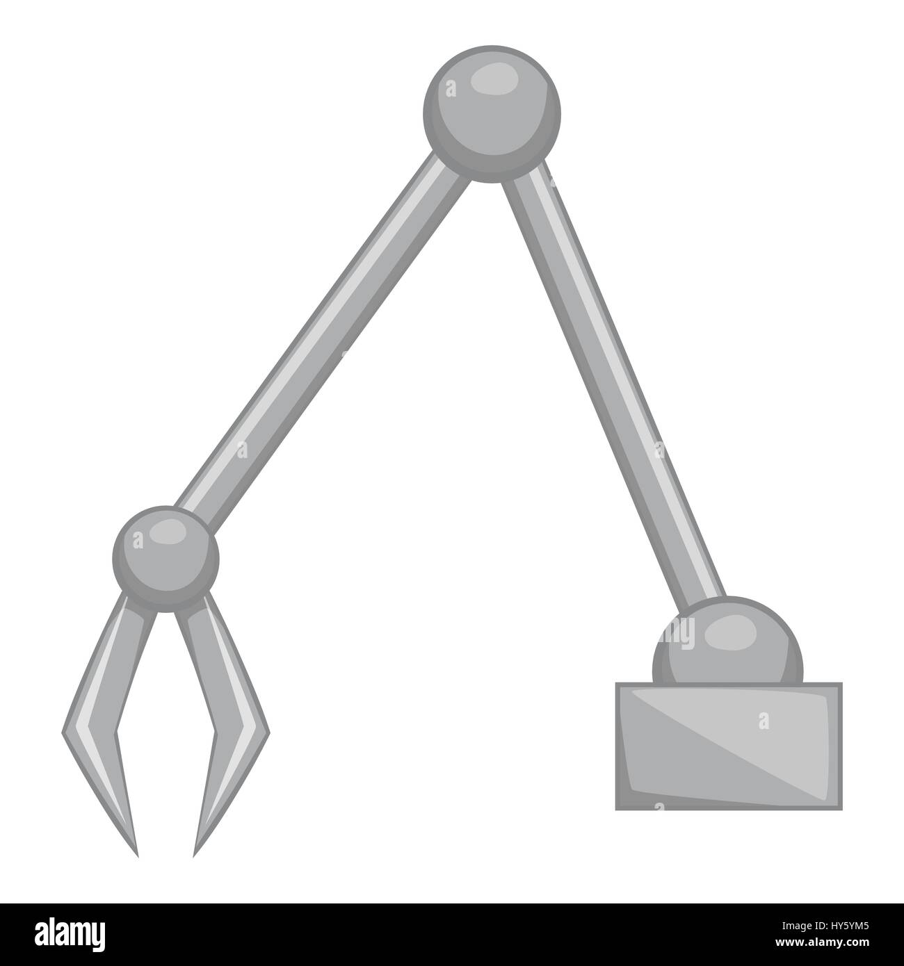 Excavator bucket icon, gray monochrome style Stock Vector Image & Art ...