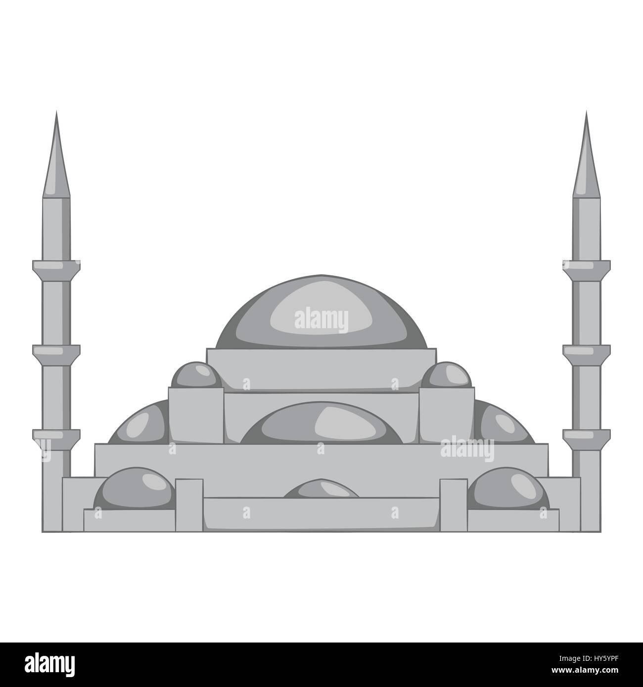 Mosque icon, gray monochrome style Stock Vector Image & Art - Alamy