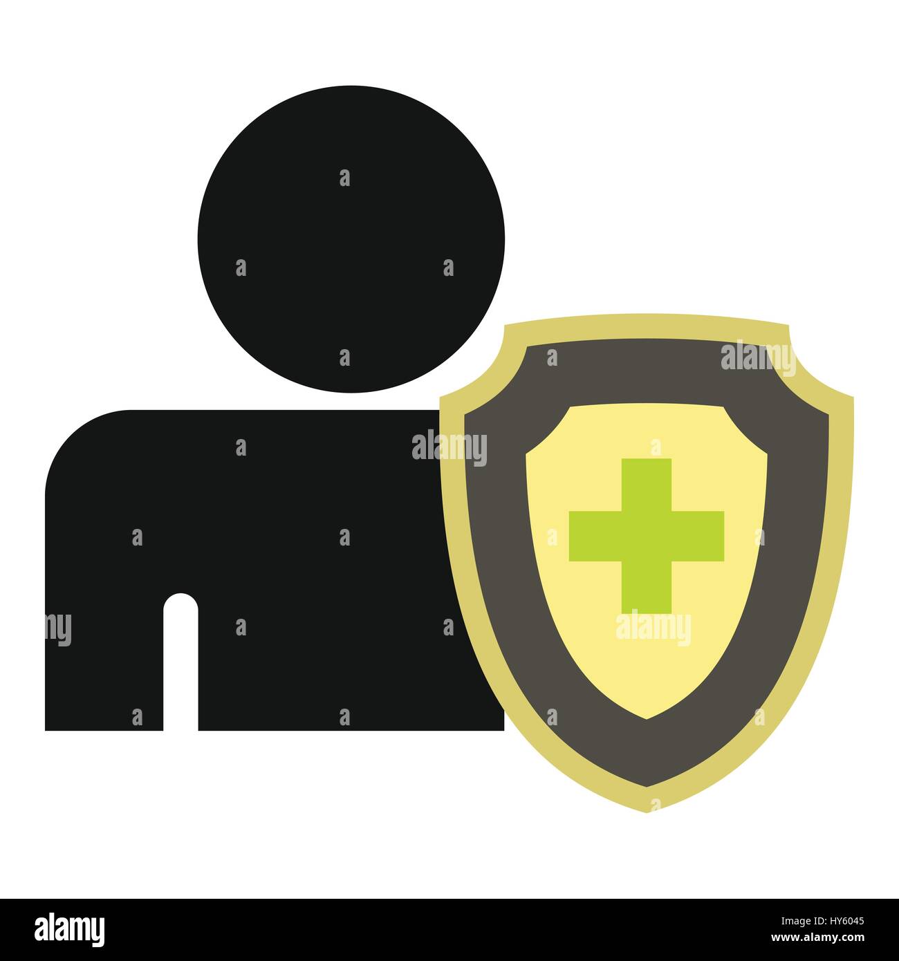 Cross protection icon, flat style Stock Vector Image & Art - Alamy