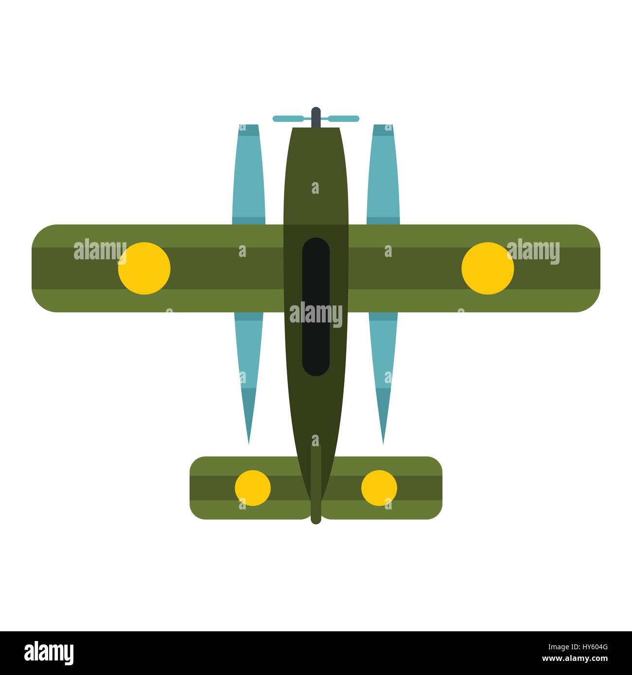 Military biplane icon, flat style Stock Vector Image & Art - Alamy