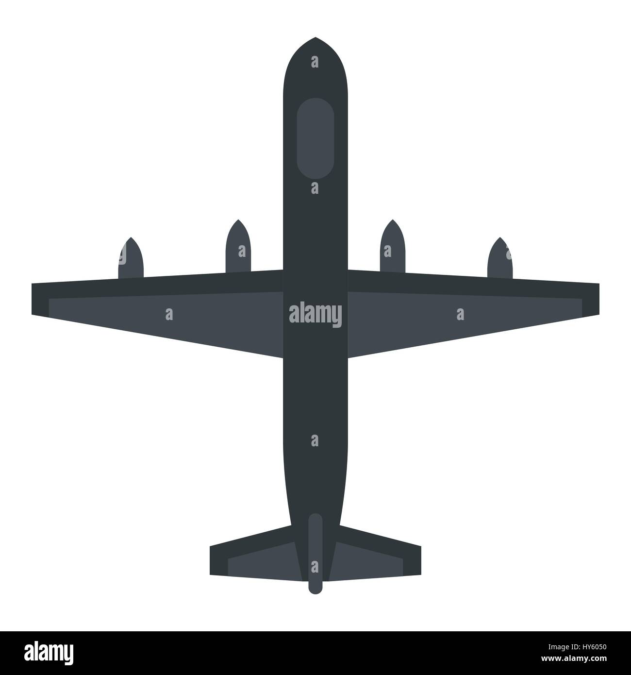 Large aircraft with missiles icon, flat style Stock Vector Image & Art ...
