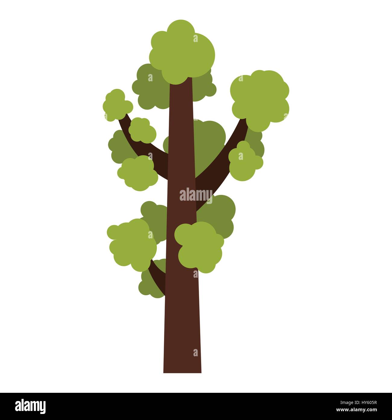 Tall tree icon, flat style Stock Vector Image & Art - Alamy