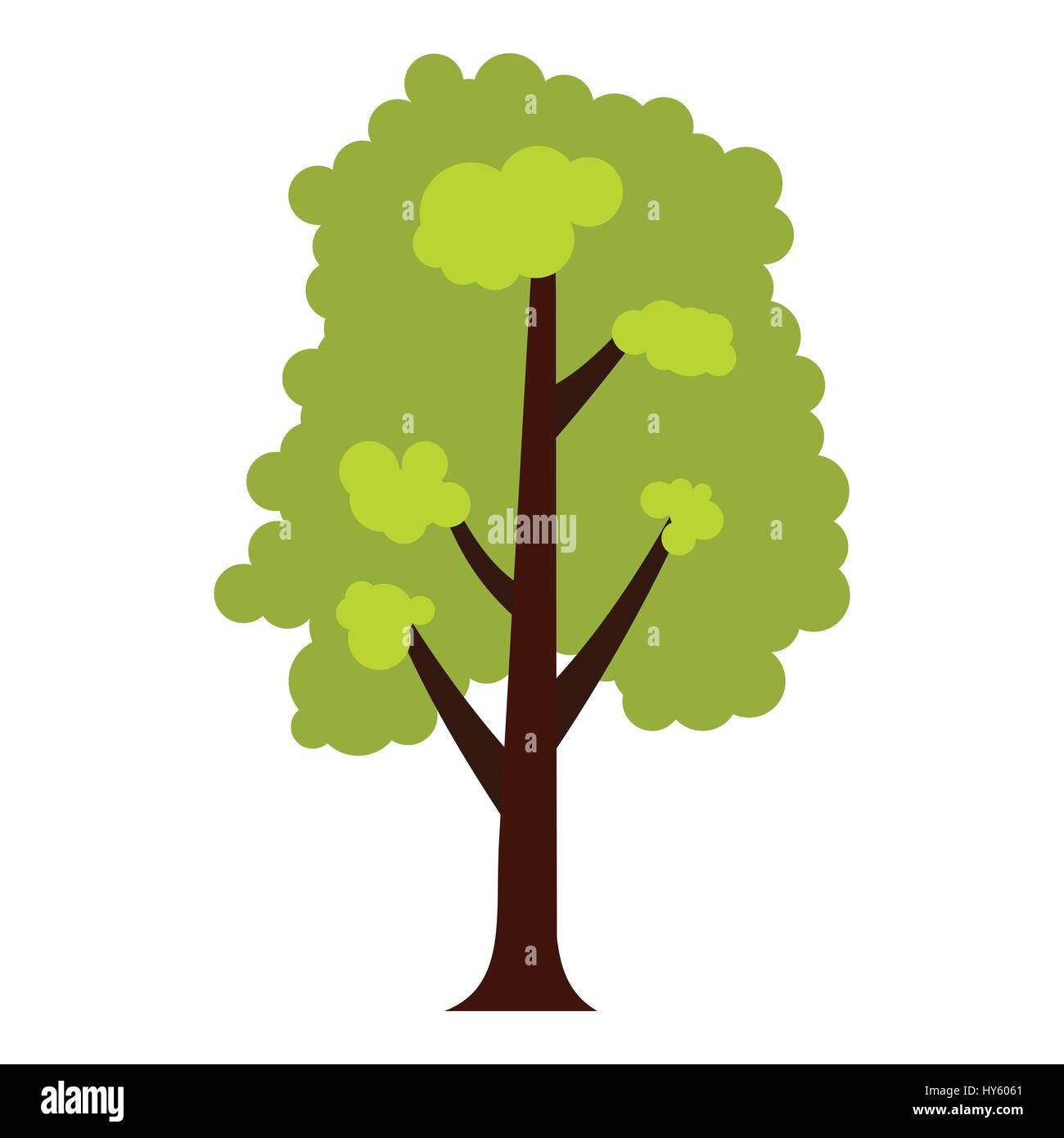 Big green tree icon, flat style Stock Vector Image & Art - Alamy