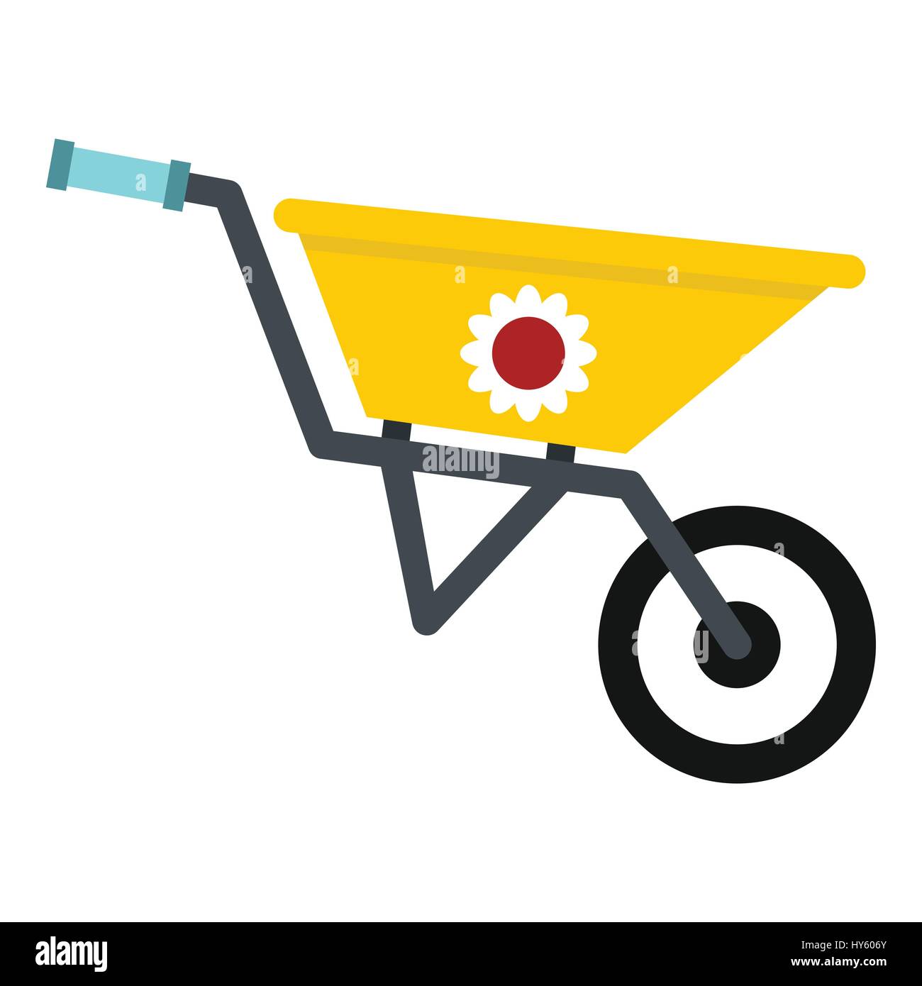 Garden wheelbarrow icon, flat style Stock Vector Image & Art - Alamy