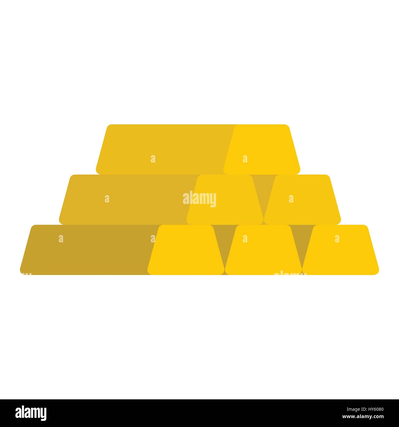 Gold bar icon, flat style Stock Vector Image & Art - Alamy