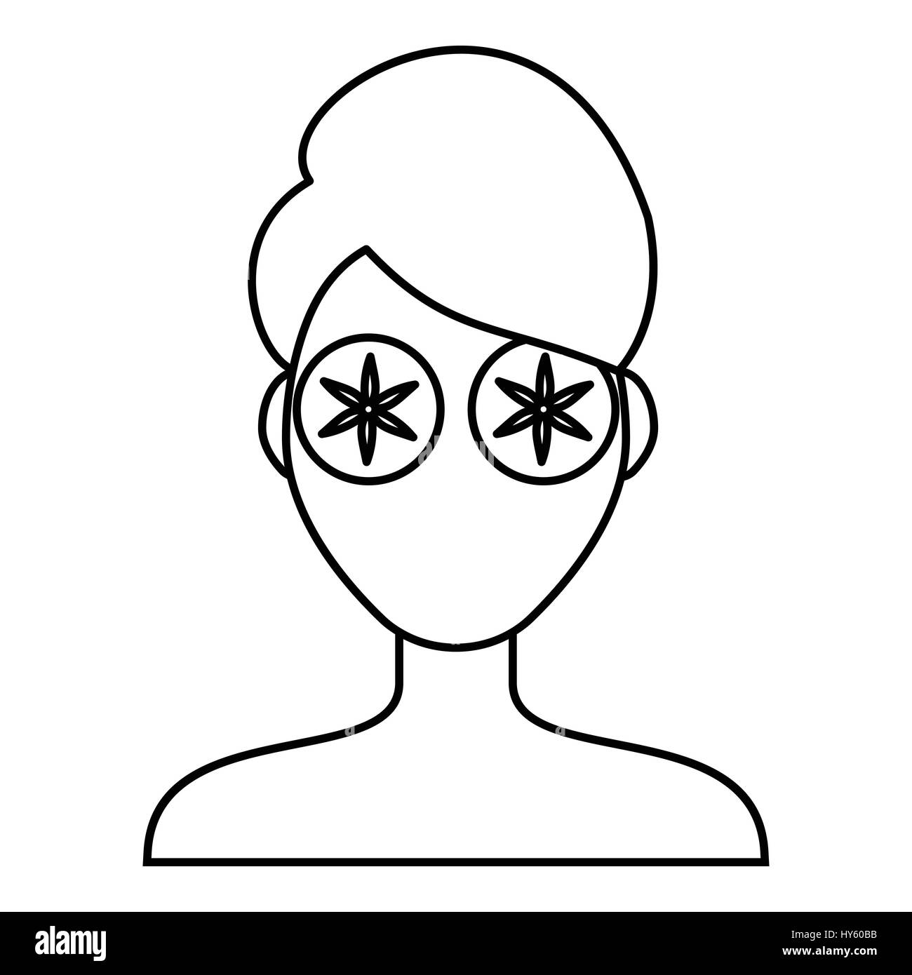 Woman icon, outline style Stock Vector Image & Art - Alamy