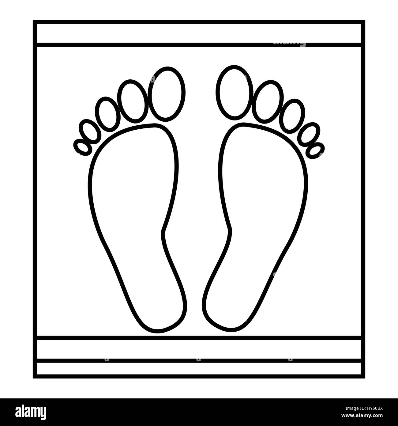 Mat for entrance icon, outline style Stock Vector Image & Art Alamy