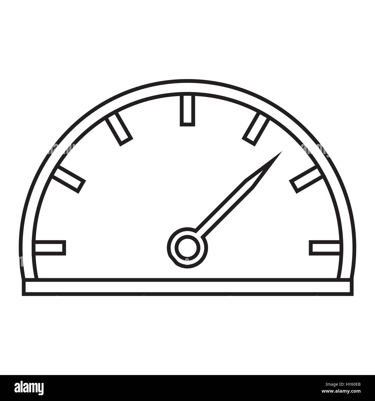 Speedometer icon, outline style Stock Vector Image & Art - Alamy