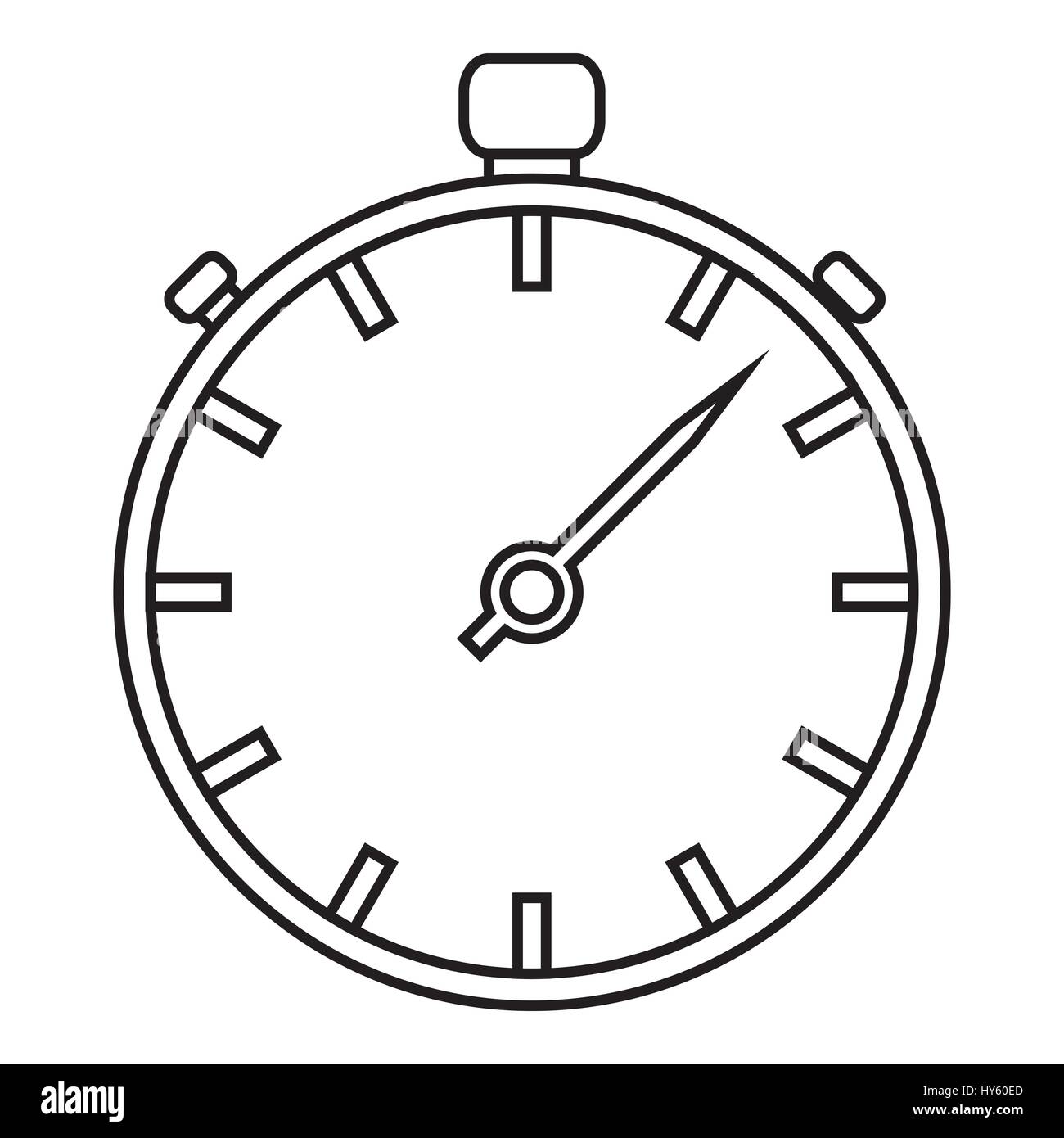 Stopwatch icon, outline style Stock Vector Image & Art - Alamy
