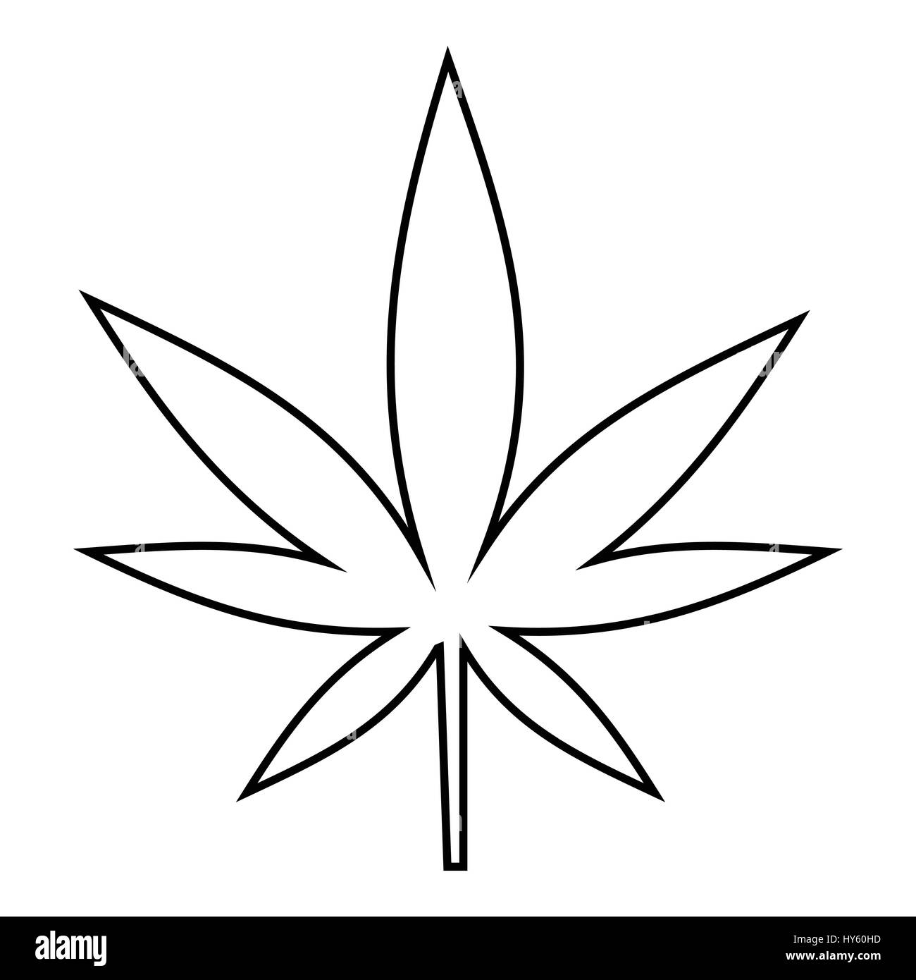 weed symbol drawing
