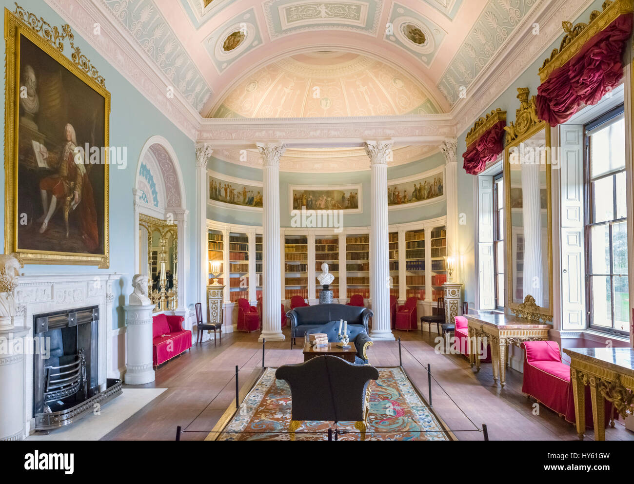 Kenwood House, London. The Library designed by architect Robert Adam, Kenwood  House, Hampstead, London, England, UK Stock Photo - Alamy