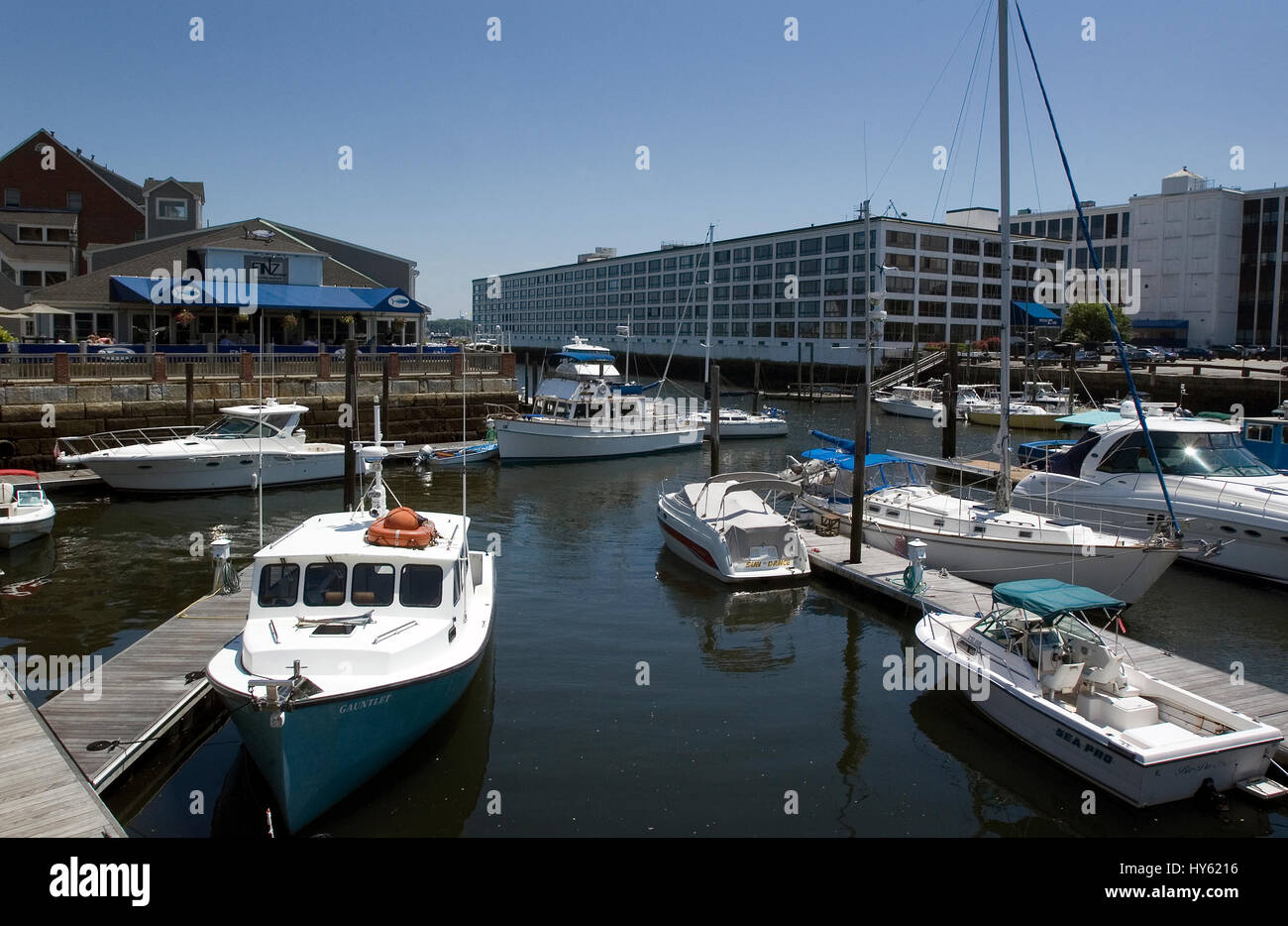 Pickering Wharf and Marina - Salem, Massachusetts, USA Stock Photo