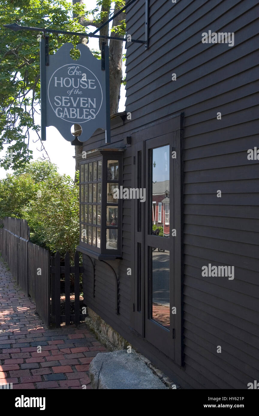 The House of Seven Gables - Salem, Massachusetts Stock Photo