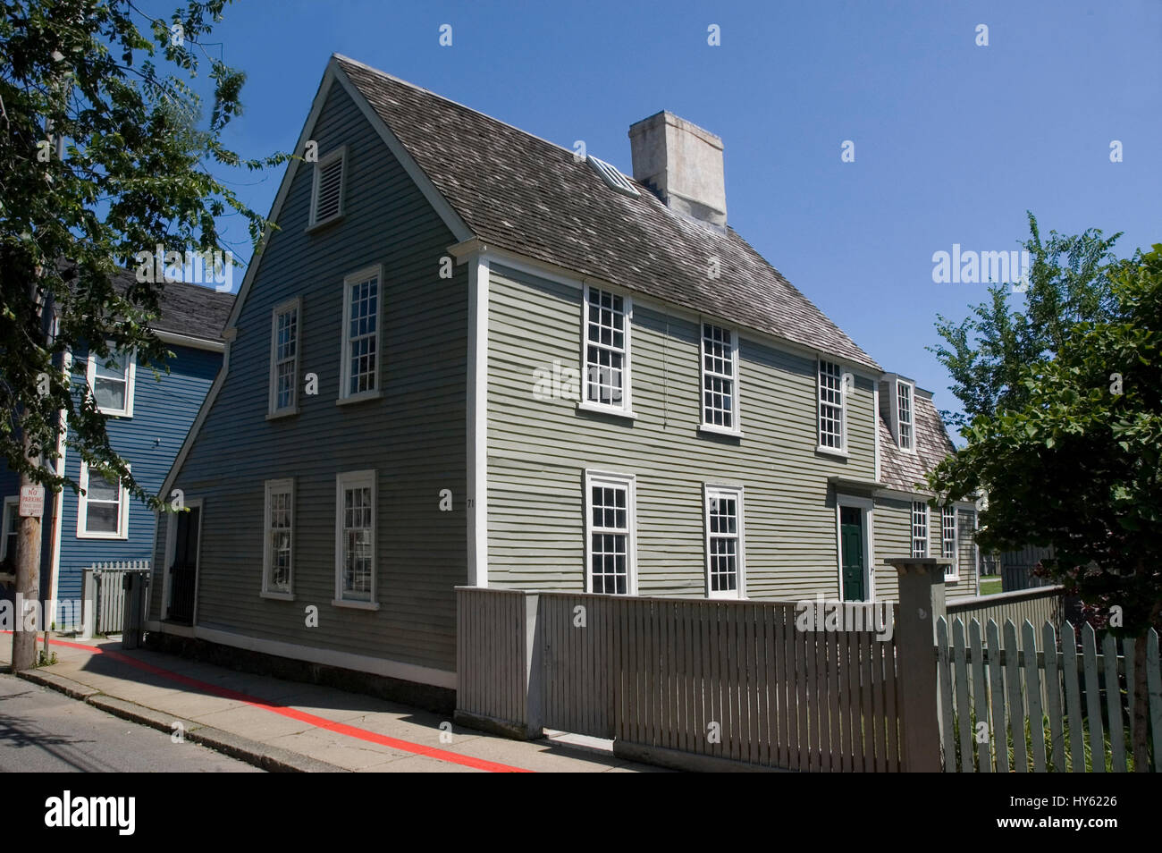 The Narbonne House (1675) in Salem, Massachusetts - part of the Salem Historic Site Stock Photo