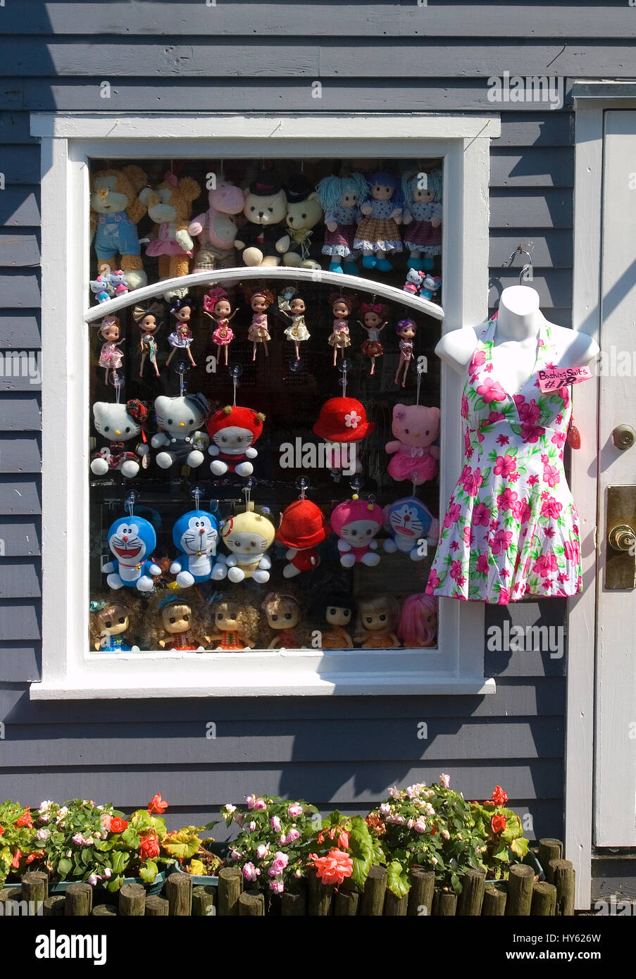 Shops on Bearskin Neck in Rockport, Massachusetts Stock Photo Alamy