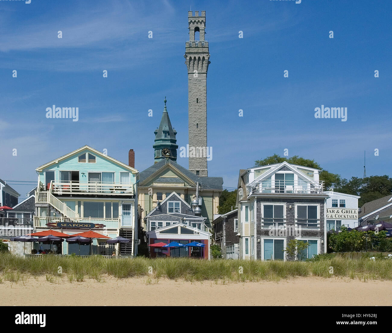 Beachfront in Provincetown, Massachusetts on Cape Cod Stock Photo