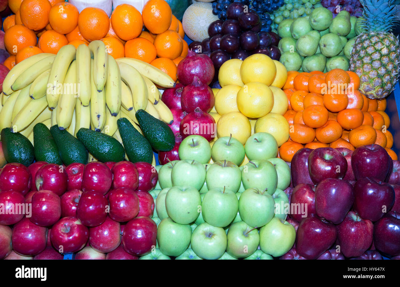 Ripe variety of fruits put on sale in the market Stock Photo - Alamy