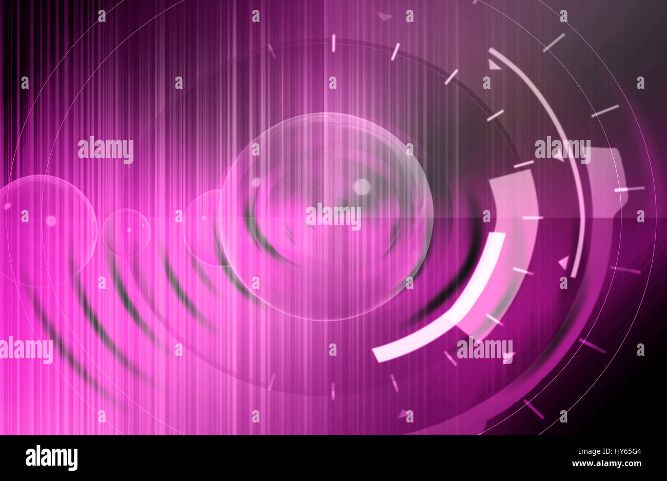 Abstract Digital virtual high-tech background with bright pink colors and special effects. Stock Photo