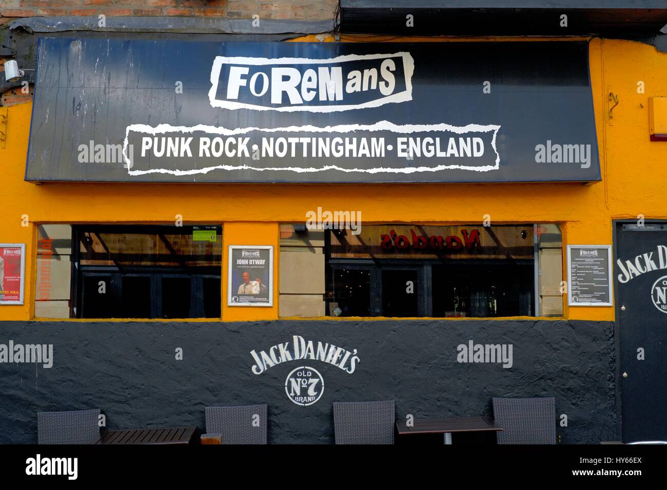Punk theme bar Nottingham england UK Stock Photo