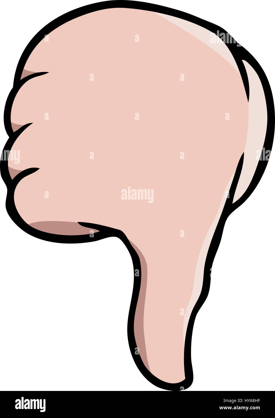 Human Cartoon Hand Showing A Thumbs Down Stock Vector Image Art Alamy