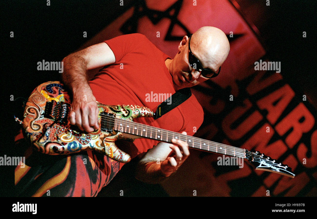 JOE SATRIANI, arts and entertainment, celebrities, celebrity, concert, entertainment, guitar hero, heavy metal band, heavy metal music,live Stock Photo