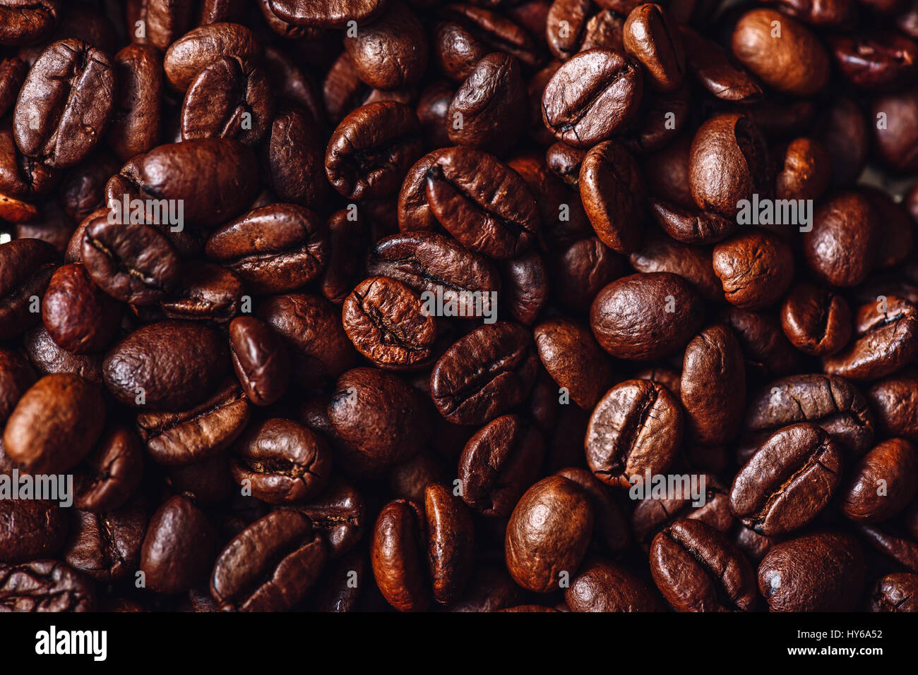 Background of Brown Coffee Beans. Copy Space Stock Photo