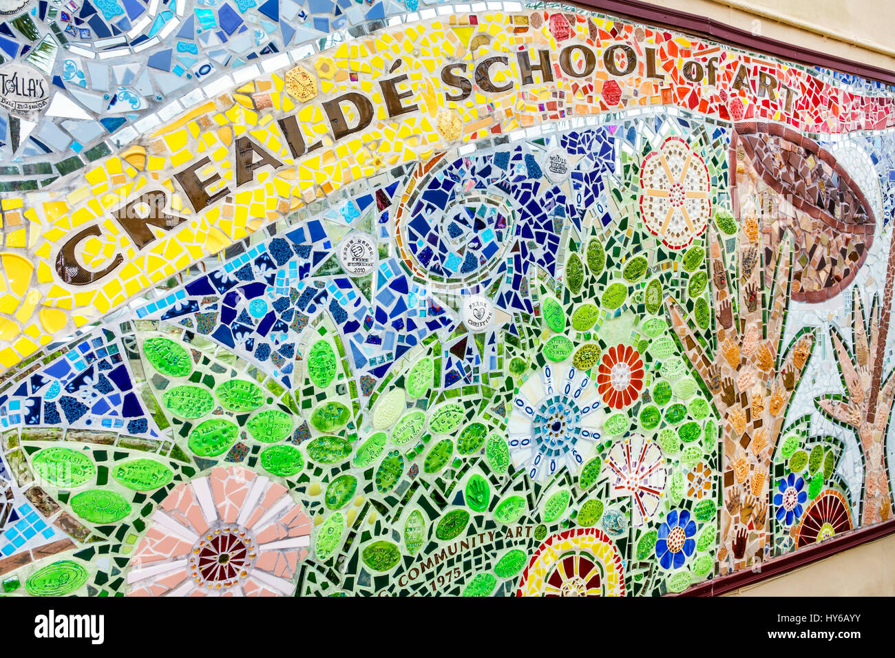 Winter Park Florida,Orlando,Crealde School of Art,community non-profit arts school,gallery,mosaic,mural,FL170222091 Stock Photo