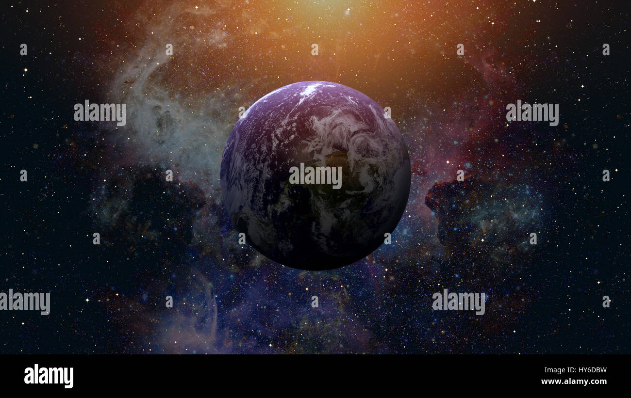 Solar System - Earth. Outer space on the background. Elements of this ...