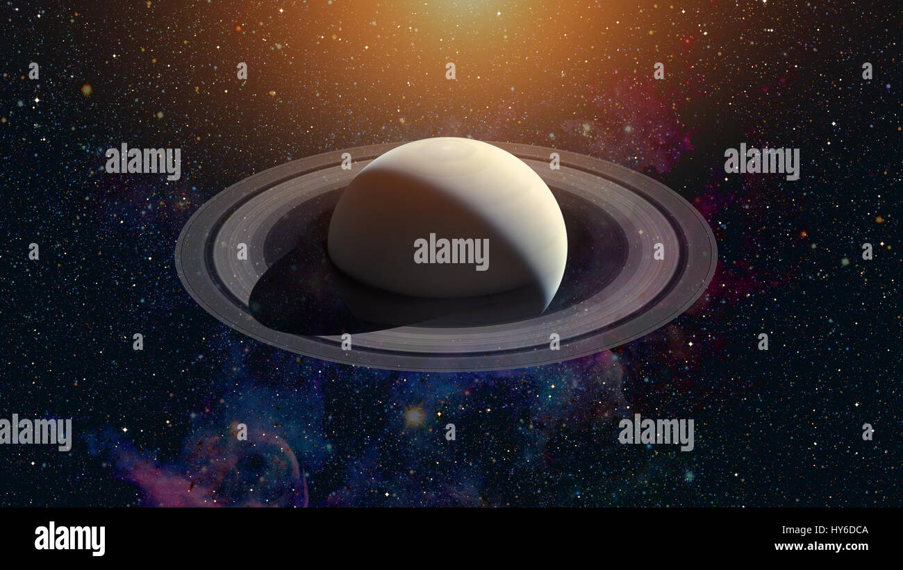Solar System - Saturn. It is the sixth planet from the Sun and the ...