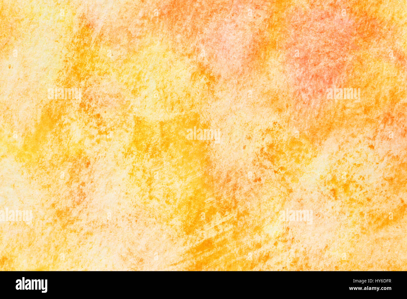Yellow orange abstract handdrawn watercolor background with paper
