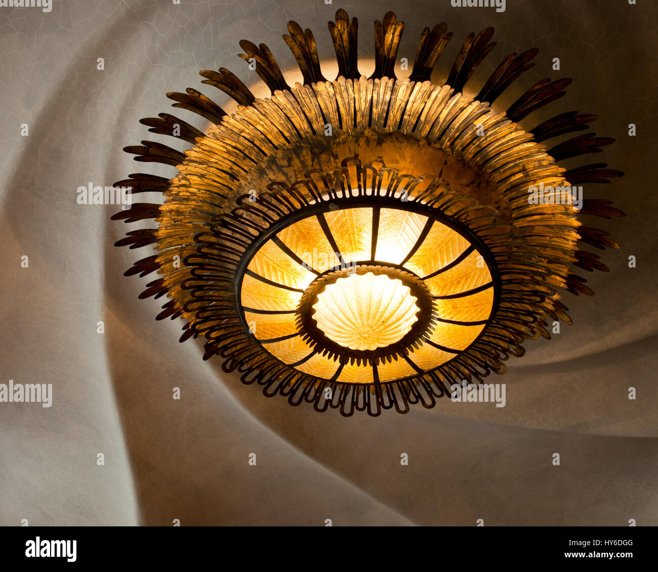 Ceiling Light In The Living Room Of Casa Batlló Designed By