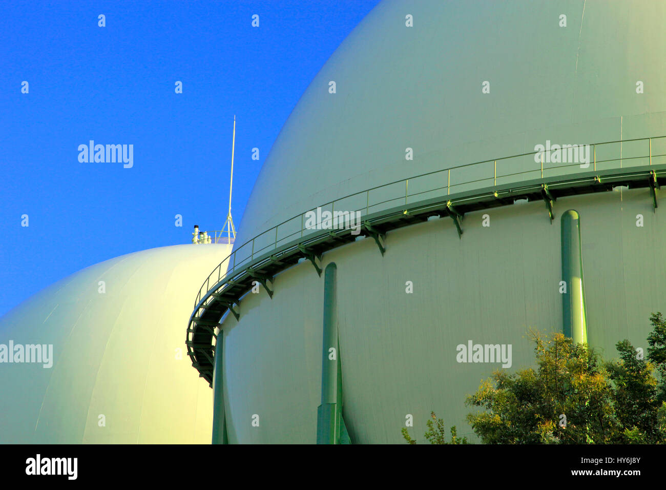 Gas Holders at NishiTokyo city Tokyo Japan Stock Photo Alamy