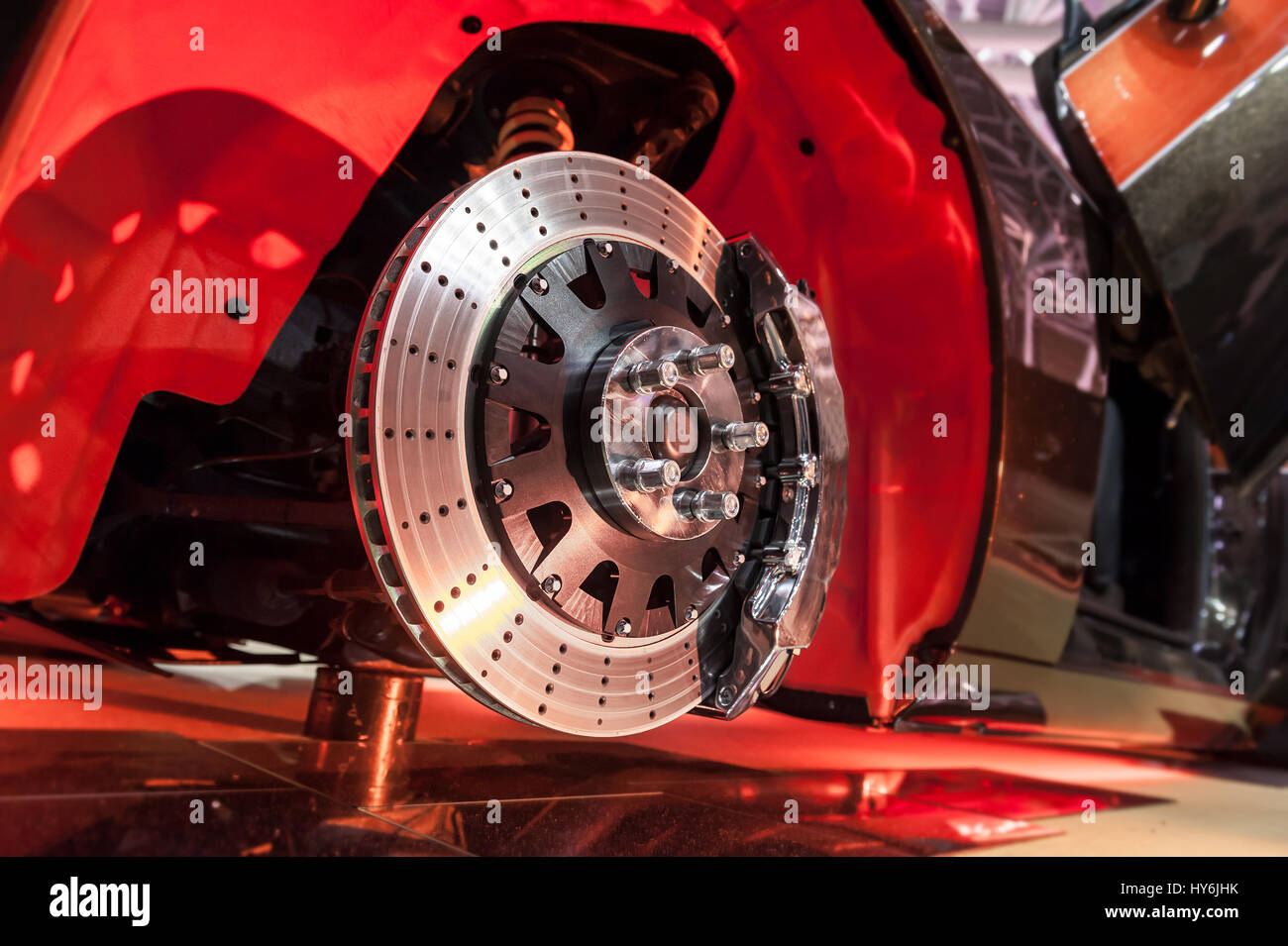 Car wheel with a disk hires stock photography and images Alamy