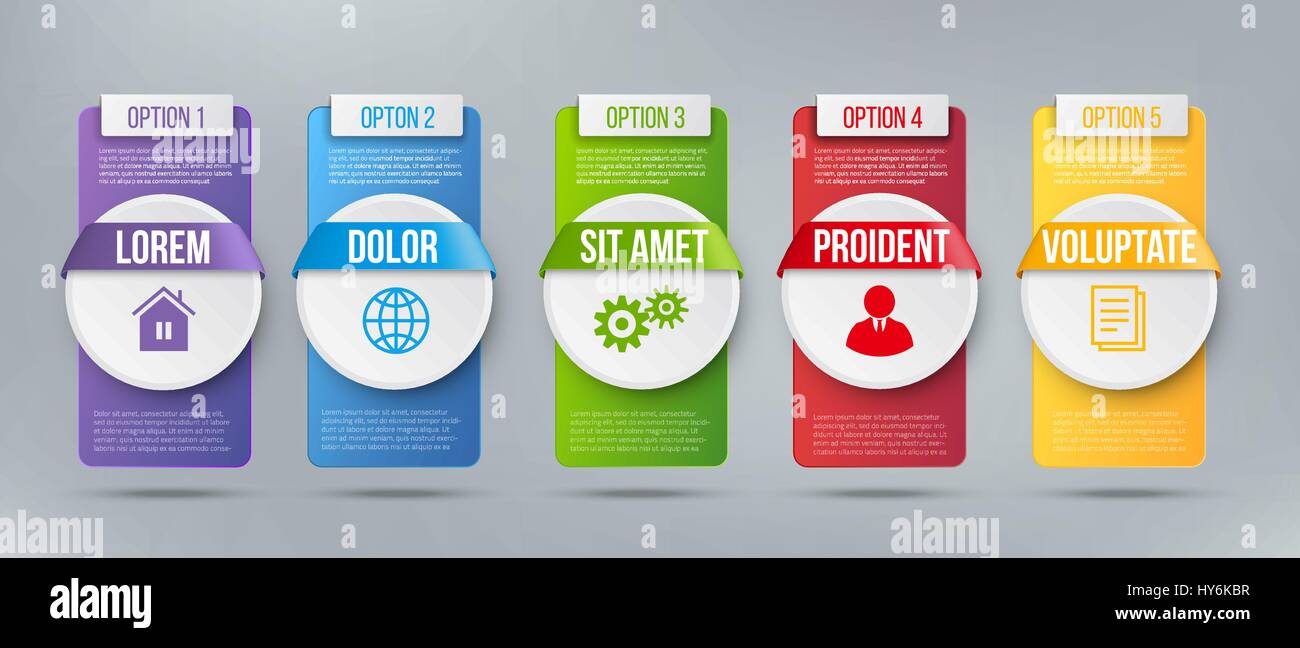 Business infographics cards or labels icons Stock Vector Image & Art ...