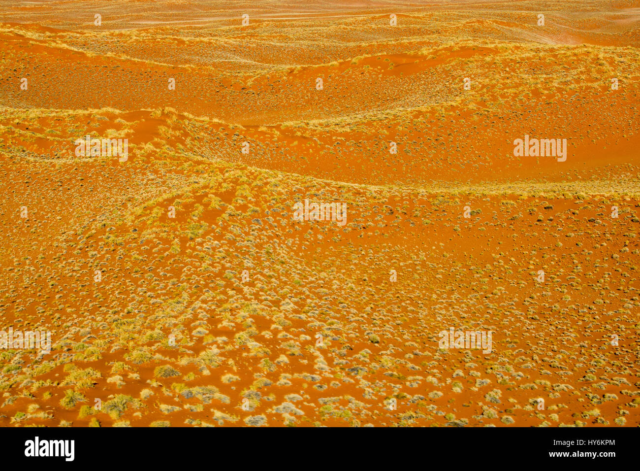Airwiew of the dunes and sourounding region of the Sossusvlei. Here you find the worlds highes sand dunes. Located in Namib Naukluft Park, Namibia, Af Stock Photo