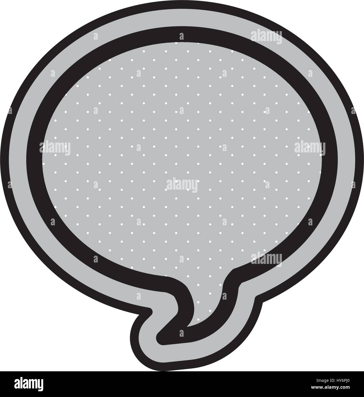monochrome oval speech and black outline with dotted background Stock ...