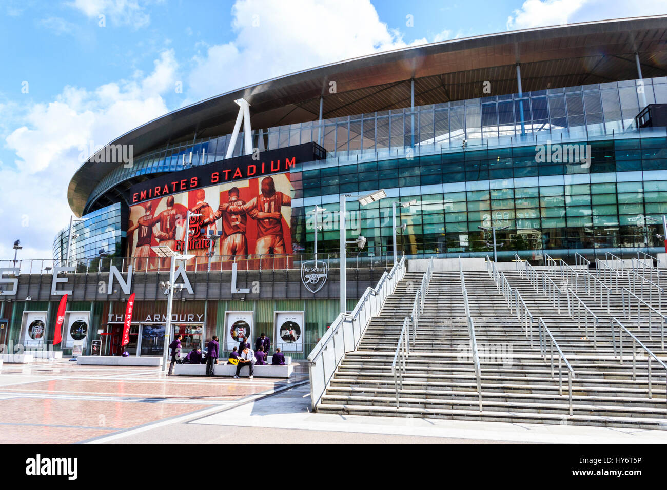 The Emirates Stadium of Arsenal Football Club, Hornsey Road North London, UK Stock Photo