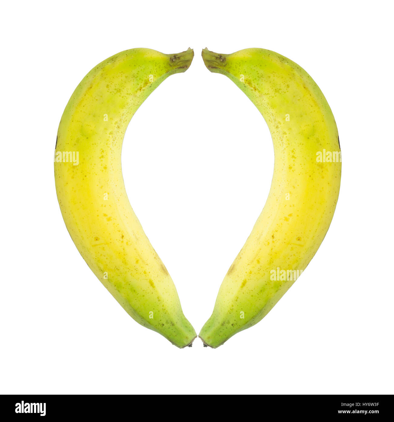 Heart shape banana isolated on white Stock Photo Alamy