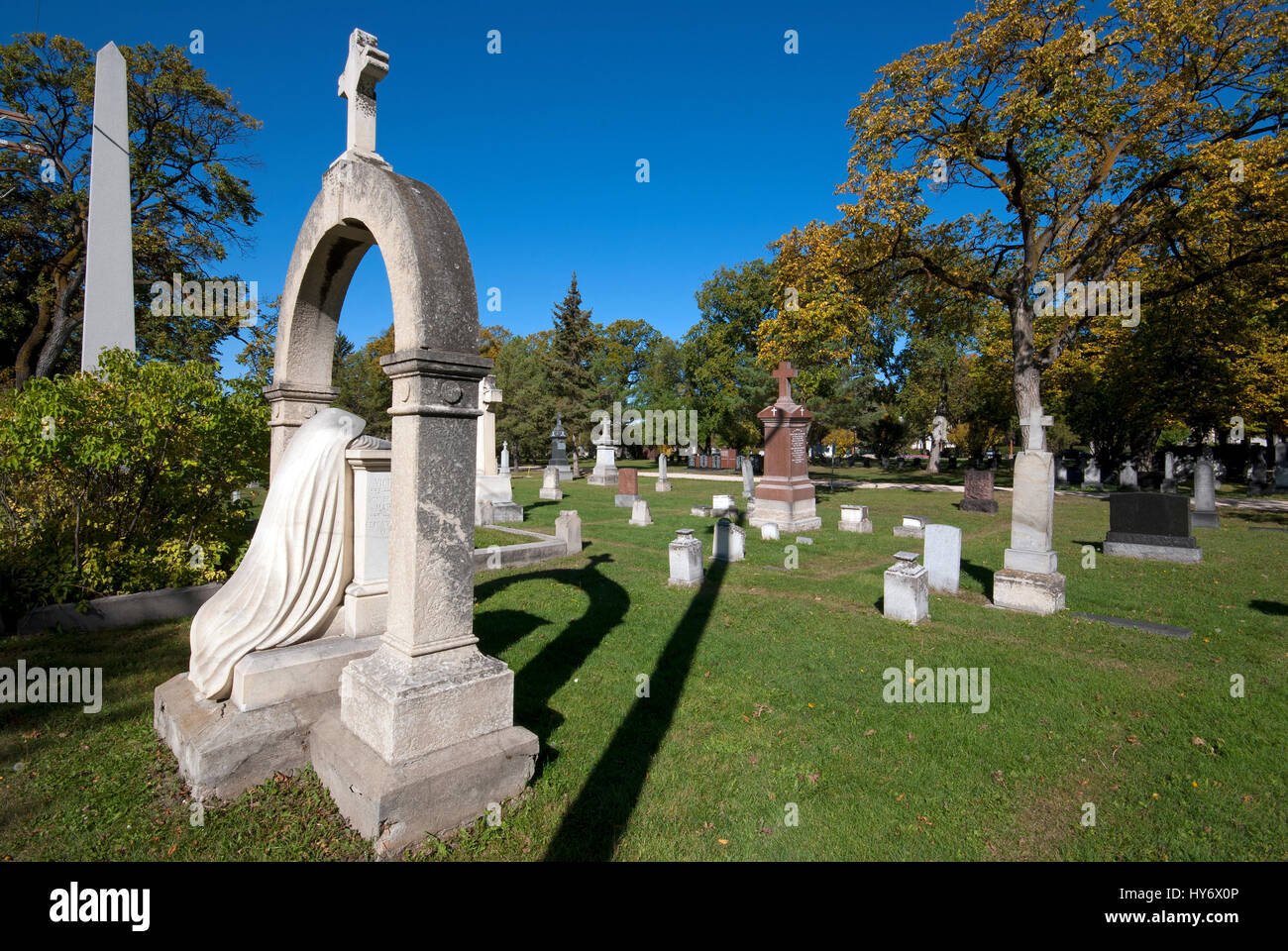 Cemetery of Saint Boniface, Winnipeg, Manitoba, Canada Stock Photo Alamy