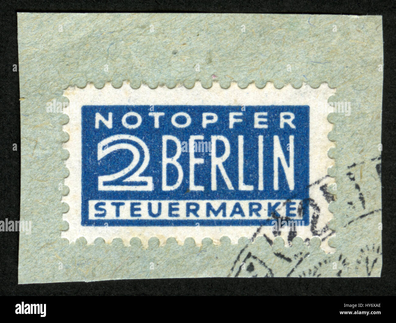 Postal tax stamp printed in Germany in favor of West Berlin, circa 1948