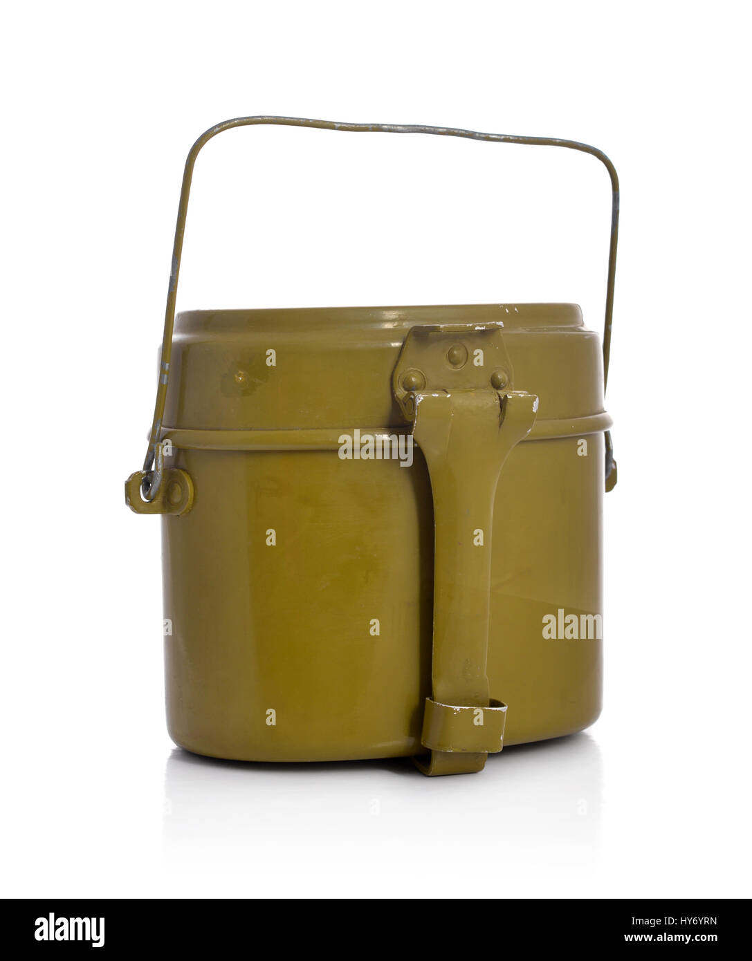 Old military flask isolated on a white background Stock Photo Alamy