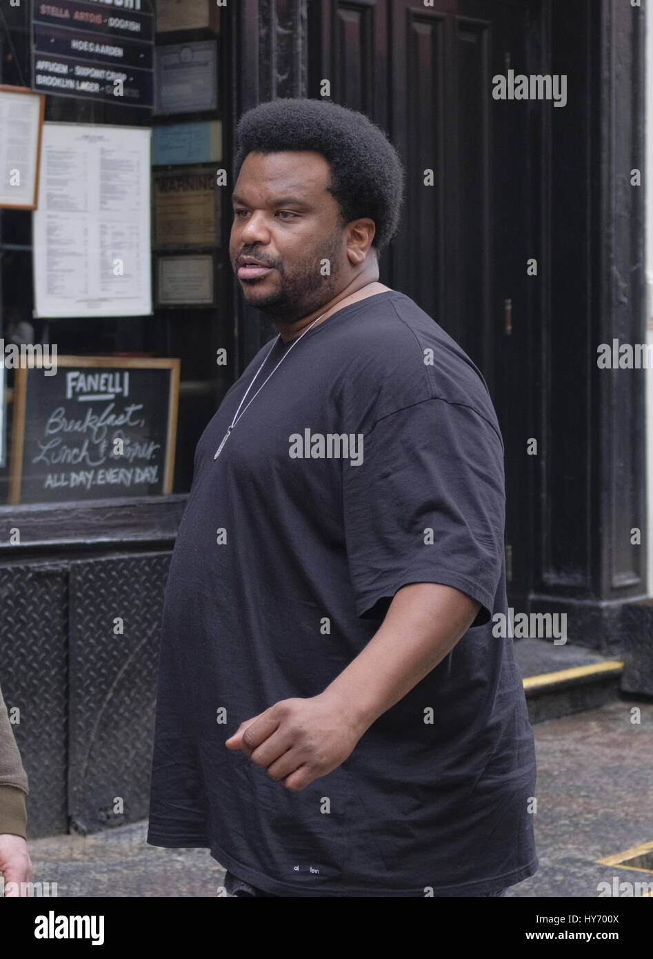 A hefty looking Craig Robinson spotted out and about in Soho  Featuring: Craig Robinson Where: Manhattan, New York, United States When: 02 Mar 2017 Stock Photo
