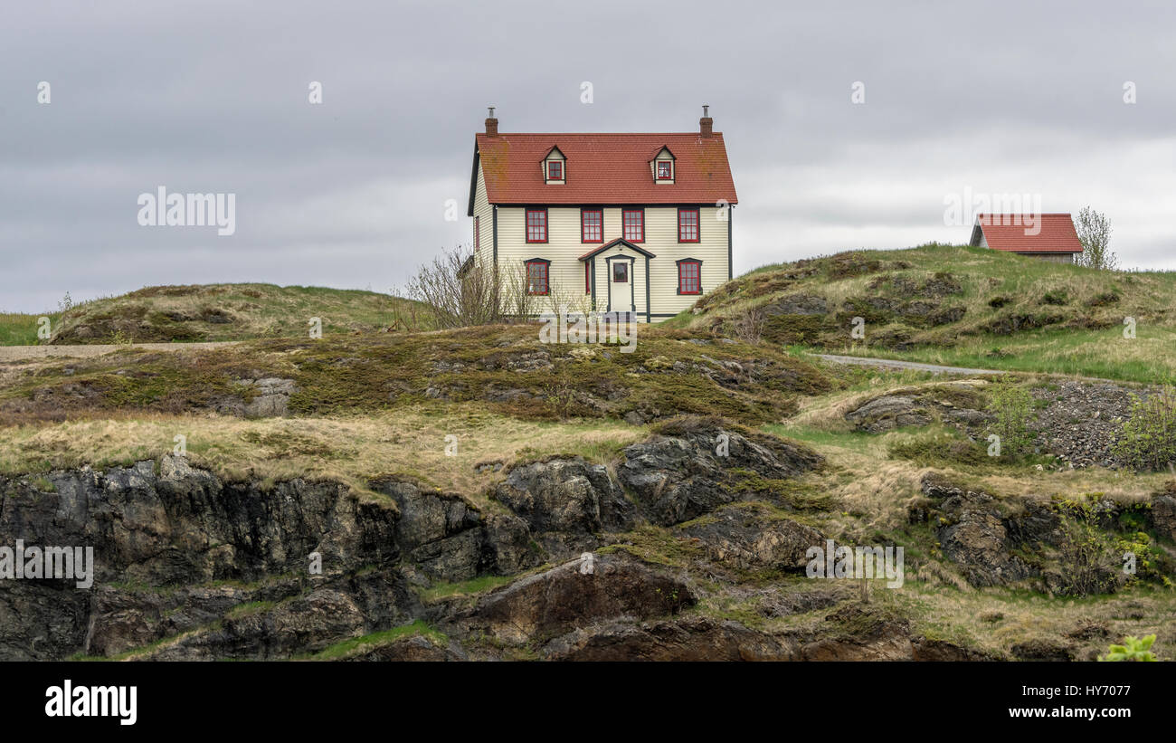 Beautiful old salt box house, Trinity, Newfoundland Stock Photo Alamy