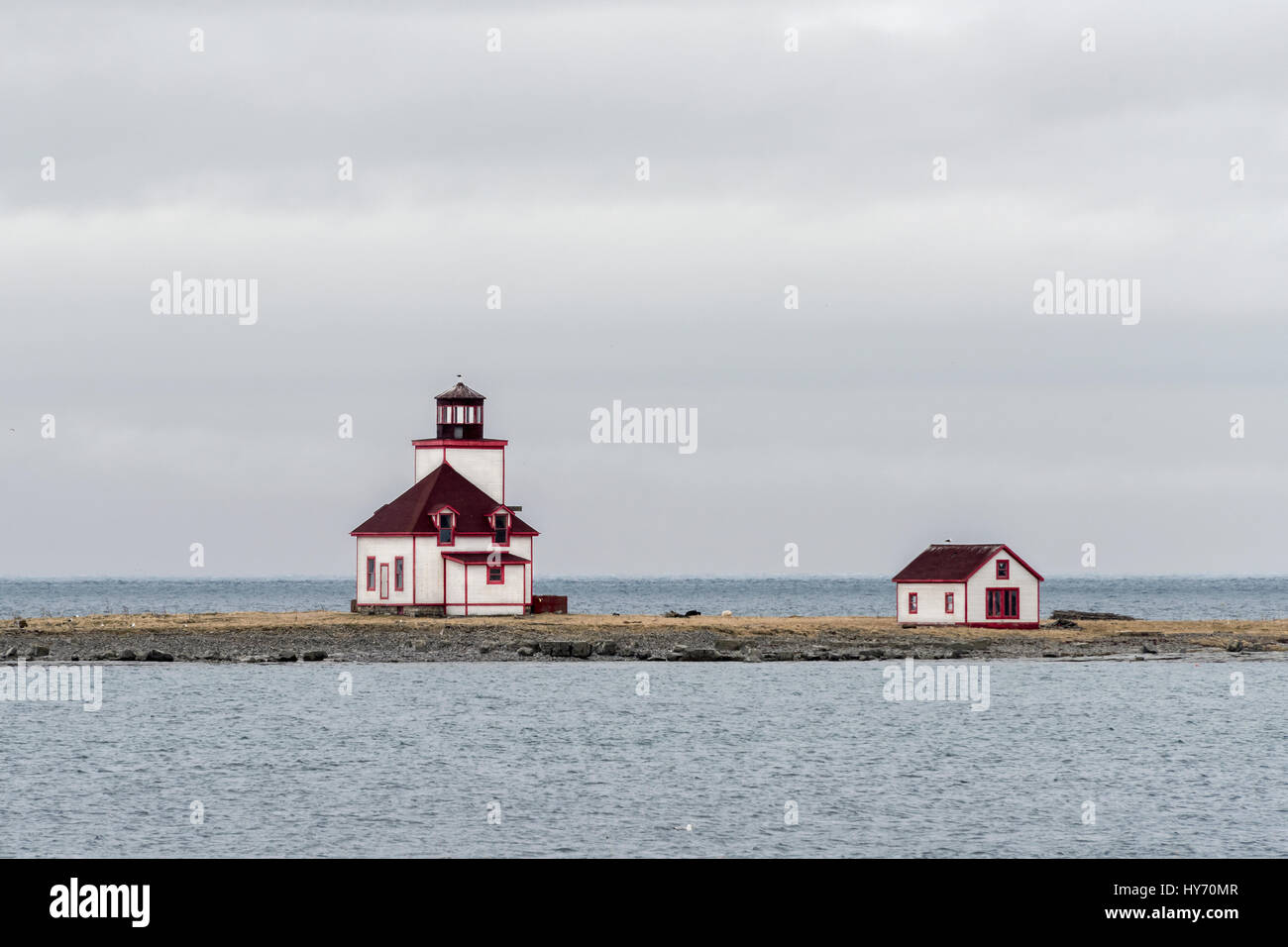 Flowers Island lighthouse, 1877 to 1968, Flowers Cove, Newfoundland