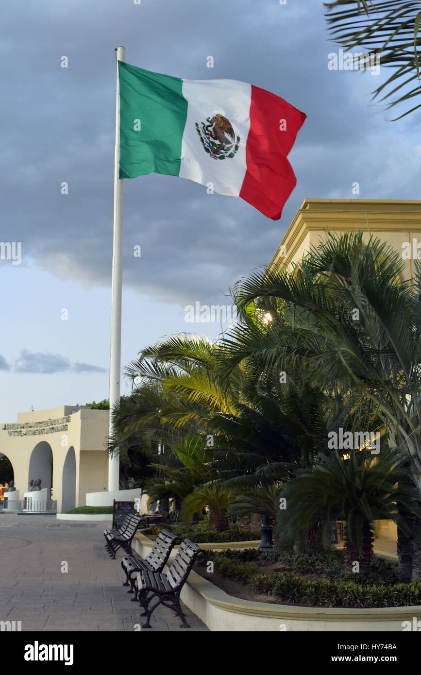 Mexican flag San Jose del Cabo Stock Photo