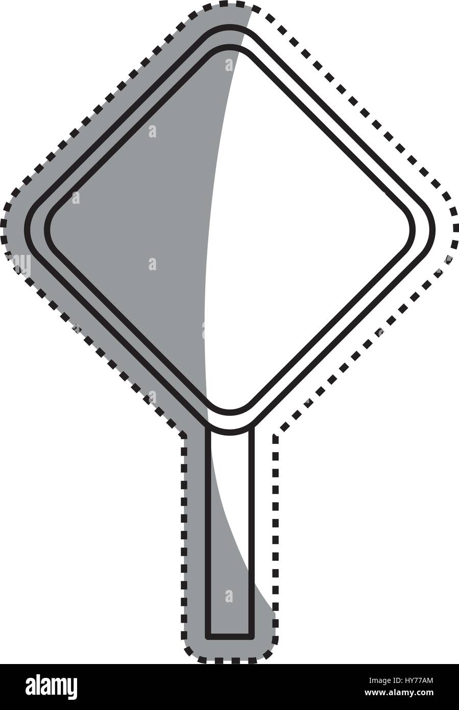 caution sign blank vector icon illustration uncolored Stock Vector ...
