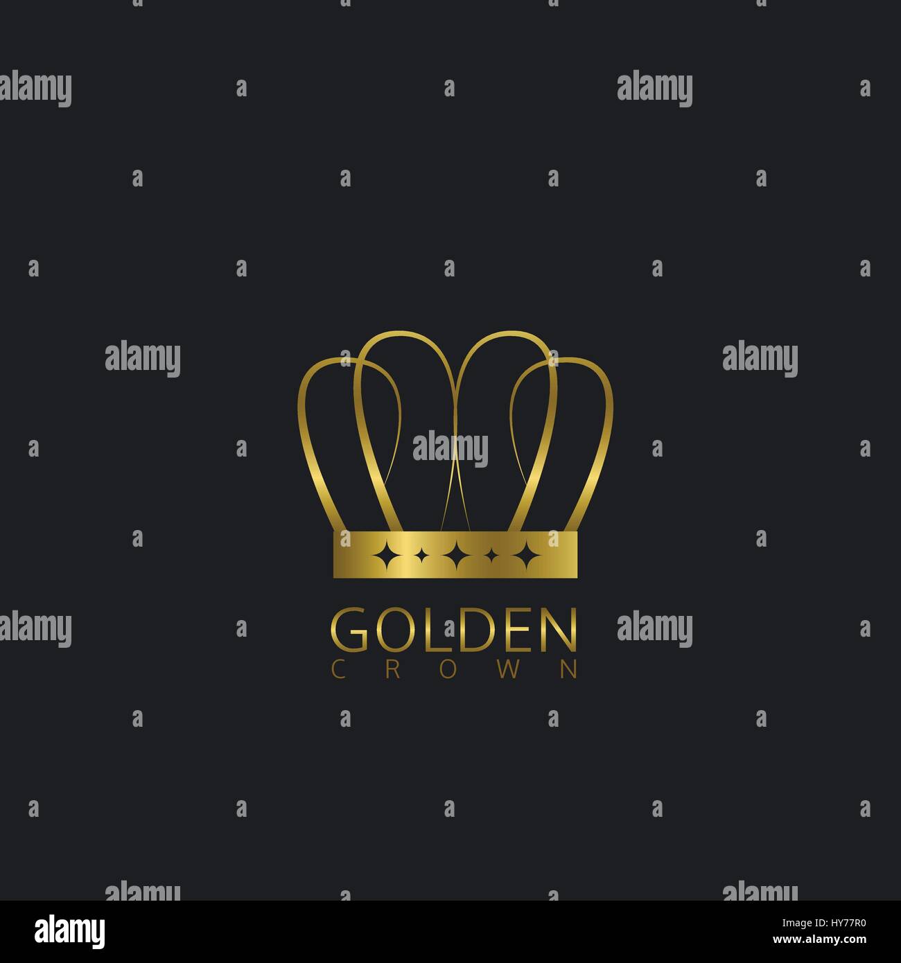 Golden crown icon hi-res stock photography and images - Alamy